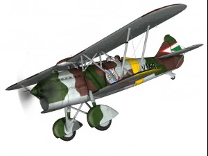 fiat cr32 hungarian royal air force v159 3D Model