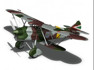 fiat cr32 hungarian royal air force v159 3D Model
