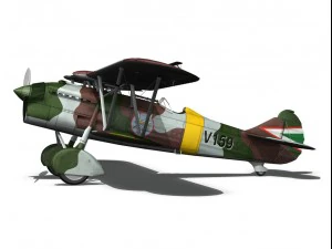 fiat cr32 hungarian royal air force v159 3D Model