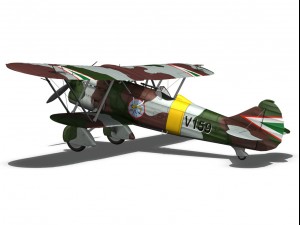 fiat cr32 hungarian royal air force v159 3D-Modell