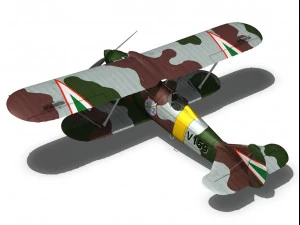 fiat cr32 hungarian royal air force v159 3D Model