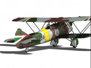 fiat cr32 hungarian royal air force v159 3D Model