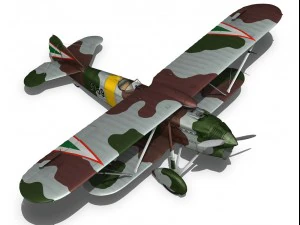 fiat cr32 hungarian royal air force v159 3D Model