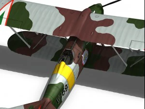 fiat cr32 hungarian royal air force v159 3D Model