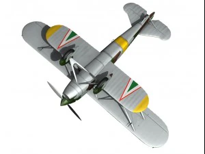 fiat cr32 hungarian royal air force v159 3D Model