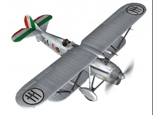 fiat cr 32 italy airforce 154 squadriglia 3D Model