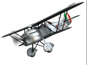 fiat cr 32 italy airforce 154 squadriglia 3D Model