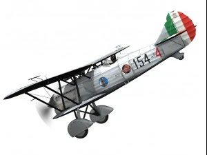 fiat cr 32 italy airforce 154 squadriglia 3D Model