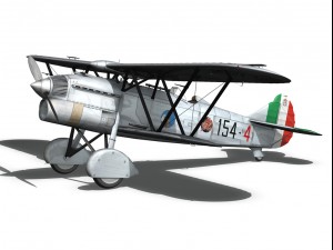fiat cr 32 italy airforce 154 squadriglia 3D मॉडल