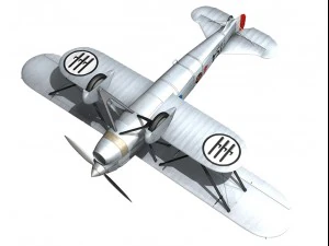fiat cr 32 italy airforce 154 squadriglia 3D Model