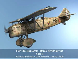 フィアット CR 32 イタリア空軍 410 スクドリリア 3Dモデル