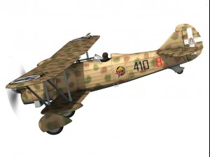 fiat cr 32 italy airforce 410 squadriglia 3D Model
