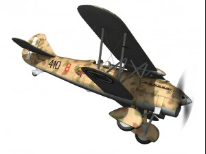 fiat cr 32 italy airforce 410 squadriglia 3D Model