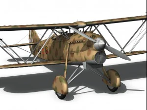 fiat cr 32 italy airforce 410 squadriglia 3D Model