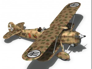 fiat cr 32 italy airforce 410 squadriglia 3D Modell