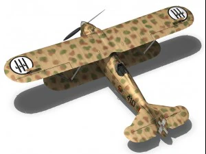 fiat cr 32 italy airforce 410 squadriglia 3D Model