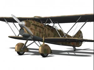 fiat cr 32 italy airforce 410 squadriglia 3D Model