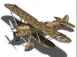 fiat cr 32 italy airforce 410 squadriglia 3D Model