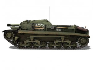 43m zrinyi ii hungarian assault 3rd battery 33 3D Model