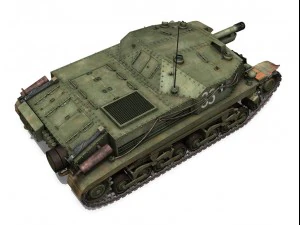43m zrinyi ii hungarian assault 3rd battery 33 3D Model