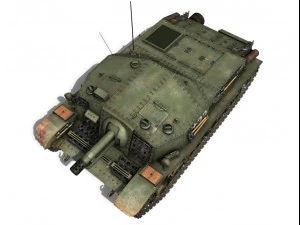 43m zrinyi ii hungarian assault 3rd battery 33 3D Model