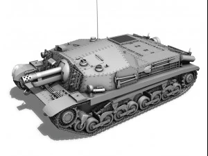 43m zrinyi ii hungarian assault 3rd battery 33 3D Model