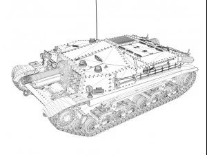 43m zrinyi ii hungarian assault 3rd battery 33 3D Model