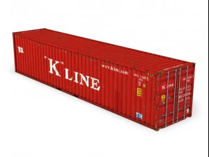 40ft shipping container k line 3D Model