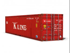 40ft shipping container k line 3D Model