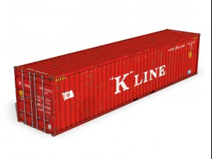 40ft shipping container k line 3D Model