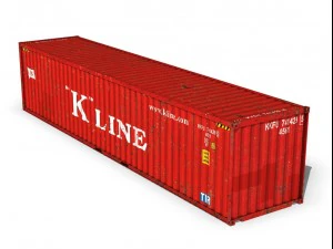 40ft shipping container k line 3D Model