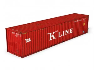 40ft shipping container k line 3D Model