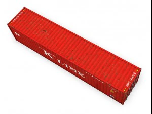 40ft shipping container k line 3D Model