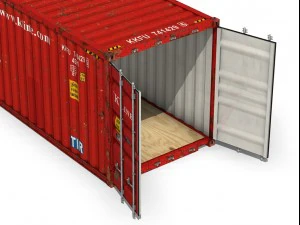 40ft shipping container k line 3D Model