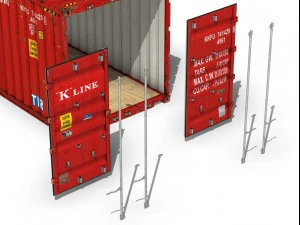40ft shipping container k line 3D Model
