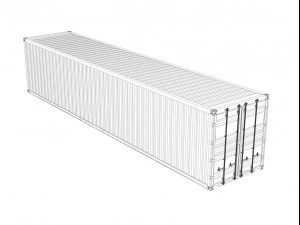 40ft shipping container k line 3D Model