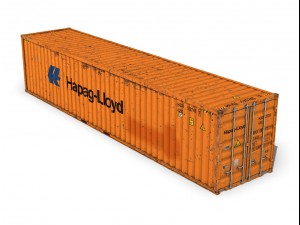 40ft shipping container hapag lloyd Modelo 3D