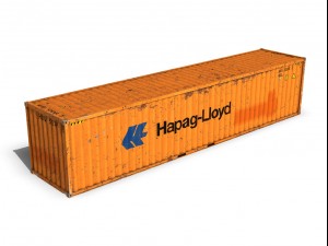 40ft shipping container hapag lloyd Modelo 3D