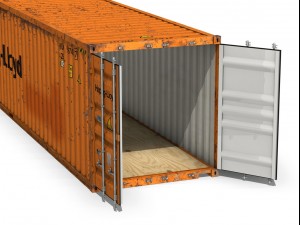 40ft shipping container hapag lloyd Modelo 3D