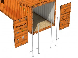 40ft shipping container hapag lloyd Modelo 3D