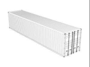 40ft shipping container hapag lloyd 3D Model