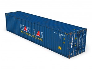 40ft shipping container wan hai Modello 3D