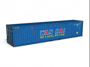 40ft shipping container wan hai Modello 3D