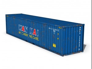40ft shipping container wan hai Modello 3D