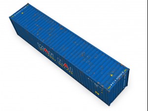 40ft shipping container wan hai Modello 3D