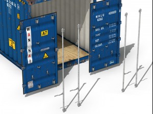 40ft shipping container wan hai Modello 3D