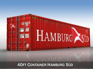 40ft shipping container hamburg sued 3D Model