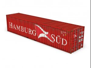 40ft shipping container hamburg sued 3D Model