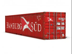 40ft shipping container hamburg sued 3D Model