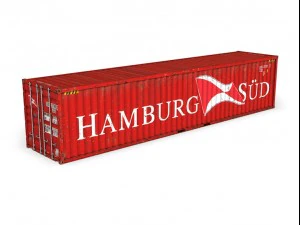 40ft shipping container hamburg sued 3D Model